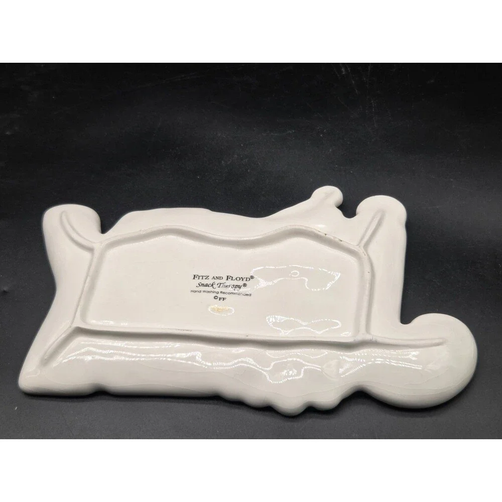 Fitz And Floyd Christmas Santa Jolly Snack Therapy Wall Hanging Tray 2009